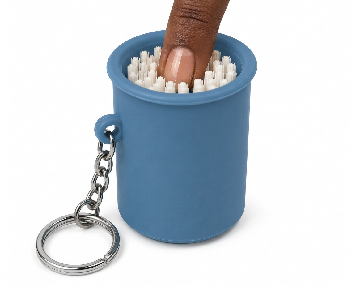The Best and Only Portable fingernail cleaner and  mani & pedi spa tool. Circular nail cleaner.