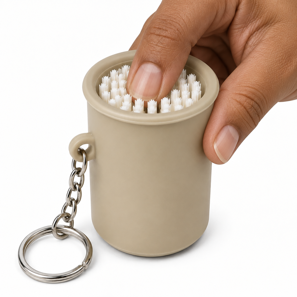 The Best and Only Portable fingernail cleaner and  mani & pedi spa tool. Circular nail cleaner.